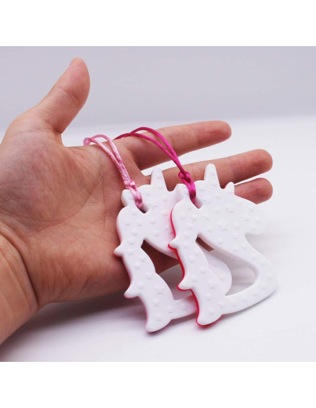 Collar Masticable QULEAP Unicornio para Niñas - Silicona Grado Alimentario