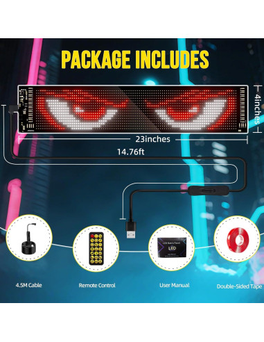 Luces LED Ojos del Diablo HCYHNB para Parabrisas 58.4cm