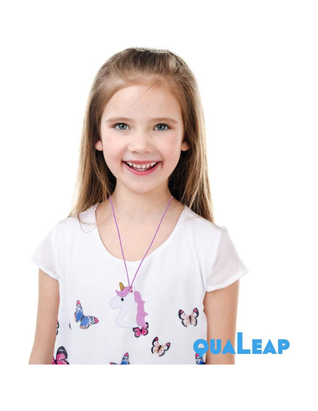 Collar Masticable QULEAP Unicornio para Niñas - Silicona Grado Alimentario