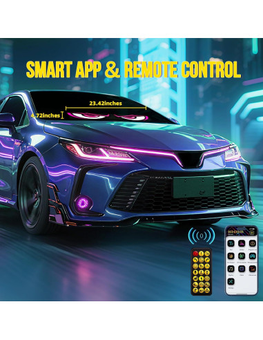 Luces LED Ojos del Diablo HCYHNB para Parabrisas 58.4cm