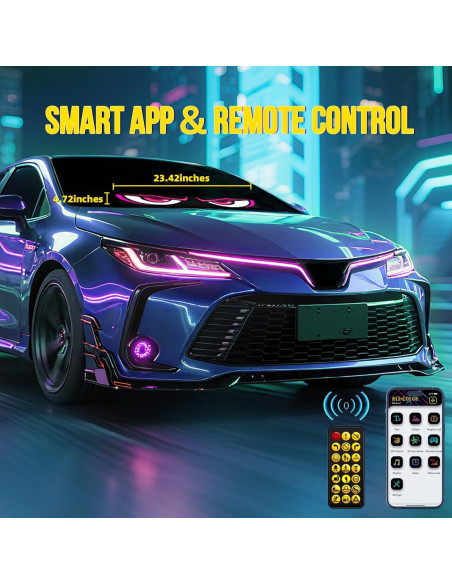 Luces LED Ojos del Diablo HCYHNB para Parabrisas 58.4cm