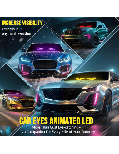 Luces LED Ojos del Diablo HCYHNB para Parabrisas 58.4cm