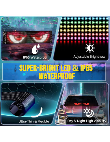 Luces LED Ojos del Diablo HCYHNB para Parabrisas 58.4cm