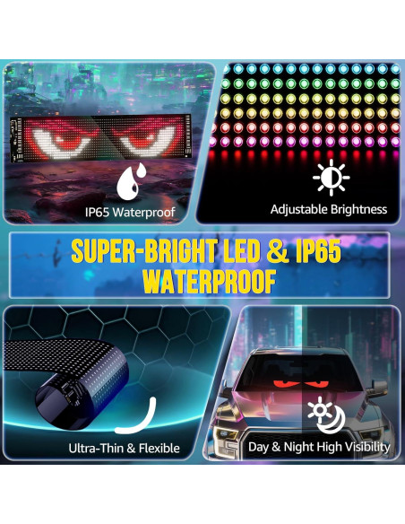 Luces LED Ojos del Diablo HCYHNB para Parabrisas 58.4cm