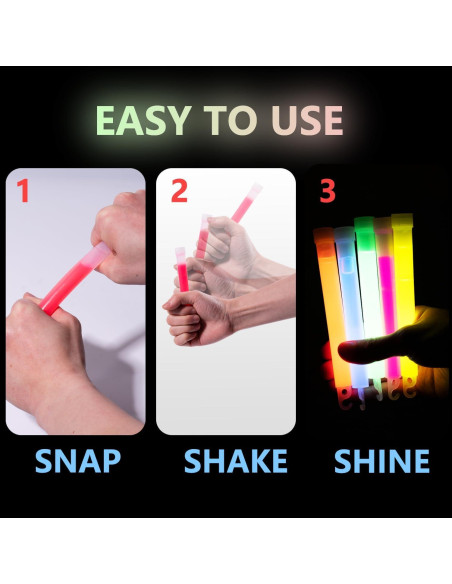 Paquete de 24 Palos de Luz Brillantes Naivees 15.24 cm