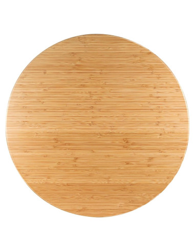 Lazy Susan de Bambú 50 cm HSDATKOR con Eje Giratorio