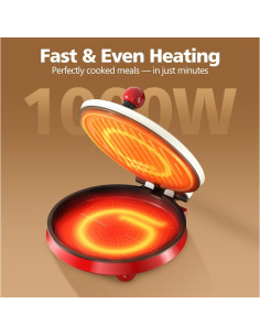 Plancha Eléctrica CACHOO 20 cm Antiadherente 6 en 1 2