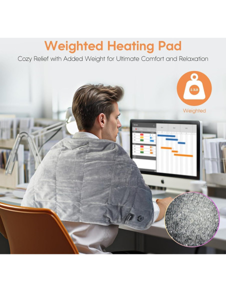 Almohadilla Térmica OKK 12V Extra Grande 84x43cm con Peso