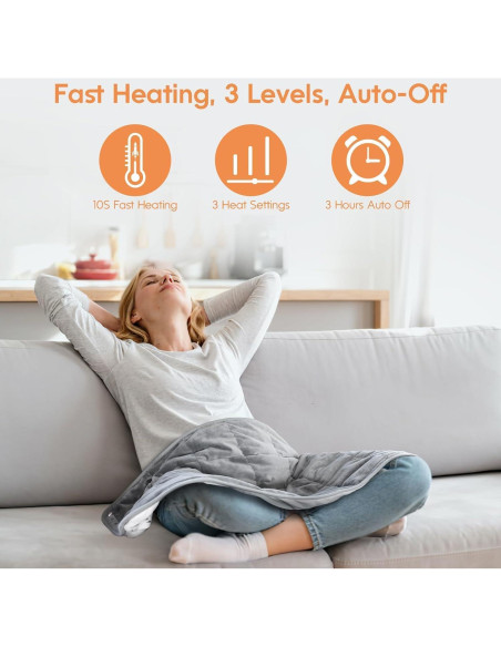 Almohadilla Térmica OKK 12V Extra Grande 84x43cm con Peso