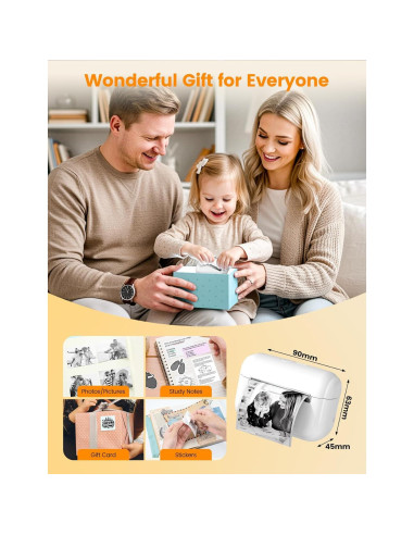 Impresora de Etiquetas Memoking Q02E Mini Térmica Blanca