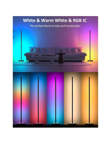 Lámpara de Esquina LED Eastfine DX23012-01, 16 Millones de Colores