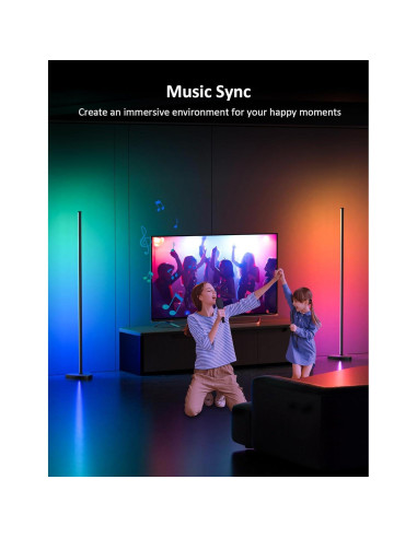 Lámpara de Esquina LED Eastfine DX23012-01, 16 Millones de Colores