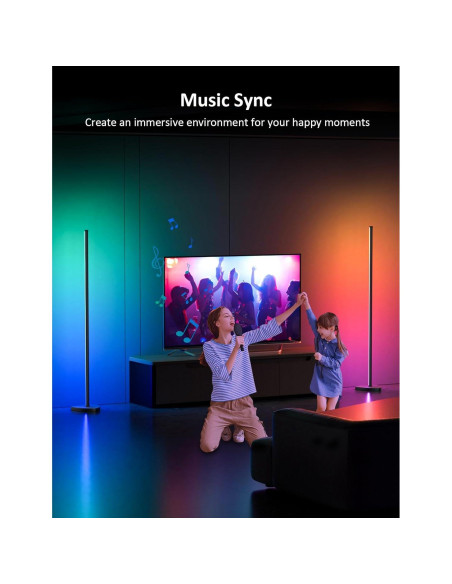 Lámpara de Esquina LED Eastfine DX23012-01, 16 Millones de Colores