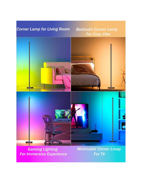 Lámpara de Esquina LED Eastfine DX23012-01, 16 Millones de Colores