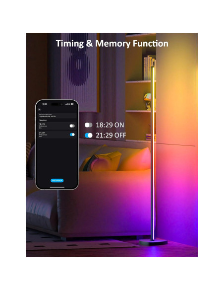 Lámpara de Esquina LED Eastfine DX23012-01, 16 Millones de Colores