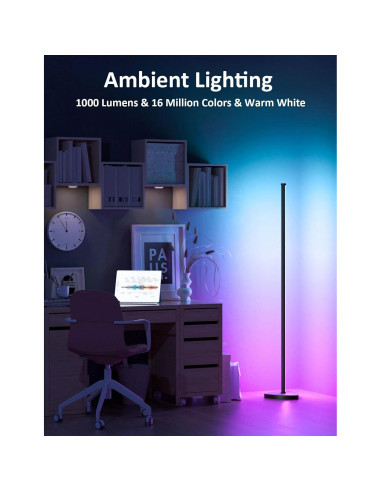 Lámpara de Esquina LED Eastfine DX23012-01, 16 Millones de Colores