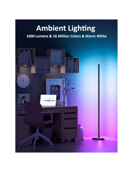 Lámpara de Esquina LED Eastfine DX23012-01, 16 Millones de Colores