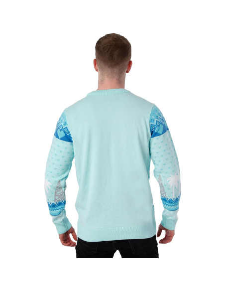 Suéter Navideño Azul Barbie Ken para Hombres - Talla Grande