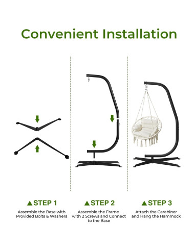 Soporte de Hamaca Greenstell C Colgante 150kg Negro