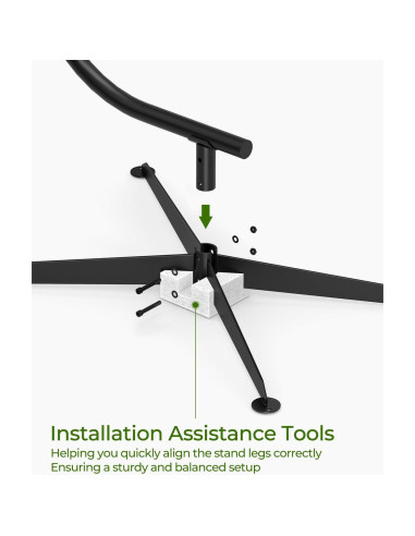 Soporte de Hamaca Greenstell C Colgante 150kg Negro