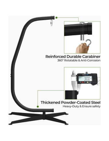 Soporte de Hamaca Greenstell C Colgante 150kg Negro