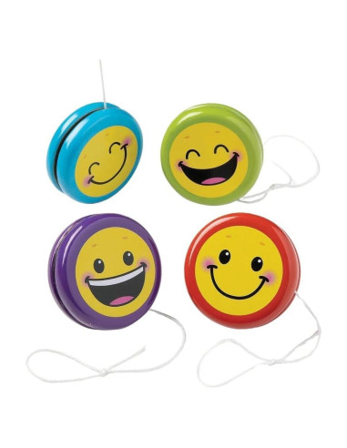 Yo-Yos Caritas Sonrientes Fun Express - 4 Piezas, 5.08 cm