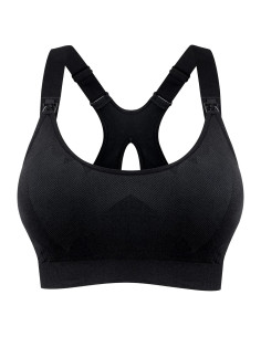 Sujetador de Lactancia HOFISH Sin Aros Mediano Negro