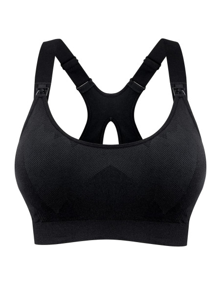 Sujetador de Lactancia HOFISH Sin Aros Mediano Negro