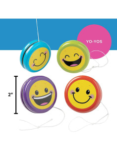 Yo-Yos Caritas Sonrientes Fun Express - 4 Piezas, 5.08 cm 2