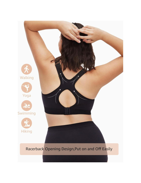 Sujetador de Lactancia HOFISH Sin Aros Mediano Negro