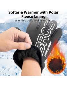 Guantes de Ciclismo Invernales ROCKBROS Unisex Resistentes al Agua 2