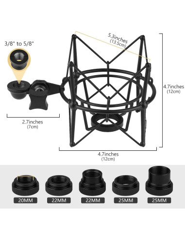 Soporte de Micrófono Antivibración Geekria para MXL 440, 770, 990