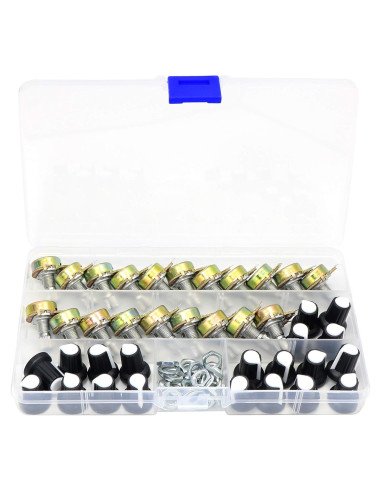 Potenciómetro Lineal Rotativo B10K Zovfam con Kit Completo