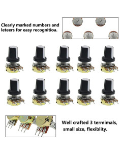 Potenciómetro Lineal Rotativo B10K Zovfam con Kit Completo 2