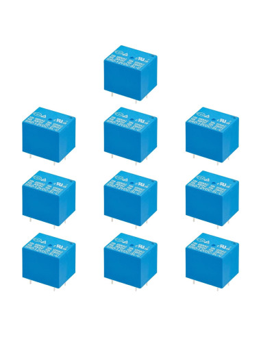 Relé Electromagnético de Potencia PCB Weasch SRD-12V 10Pcs