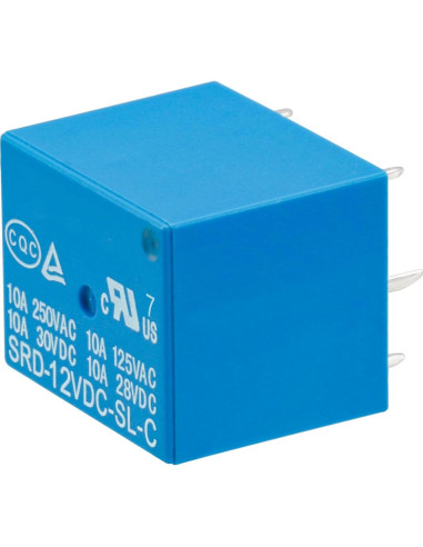 Relé Electromagnético de Potencia PCB Weasch SRD-12V 10Pcs
