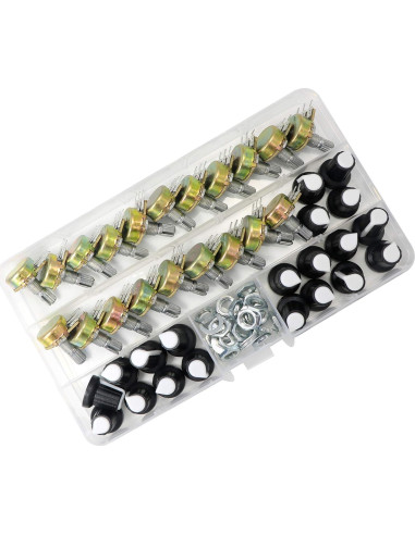 Potenciómetro Lineal Rotativo B10K Zovfam con Kit Completo