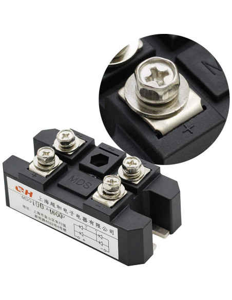 Puente Rectificador MDQ-100A 100A 1600V Monofásico