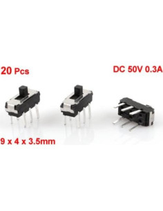 Interruptor deslizante DPDT 6 pines uxcell 9x4x3.5mm 2