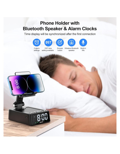 Soporte para Teléfono con Altavoz Bluetooth Joymate L40-1