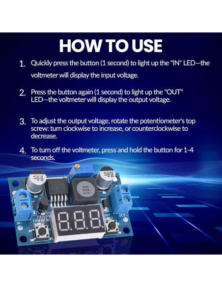Módulo Convertidor Buck DC-DC Ajustable LM2596 2PCS