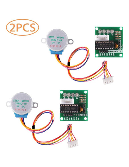 2 Motores Paso a Paso 28BYJ-48 + Controlador ULN2003 DC 5V