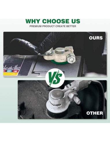 Conectores de Terminal de Batería Techie 2PCS Alta Resistencia