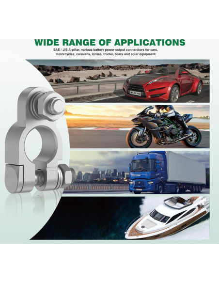 Conectores de Terminal de Batería Techie 2PCS Alta Resistencia