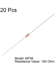 20 Termistores NTC MF58 10K Ohm uxcell Sellados en Vidrio 2