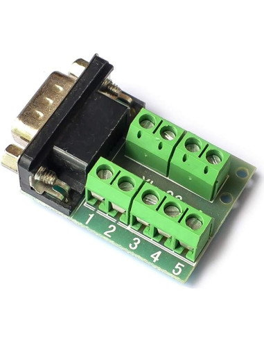 Adaptador DB9 Macho RS232 a Terminal HiLetgo - 2 Piezas