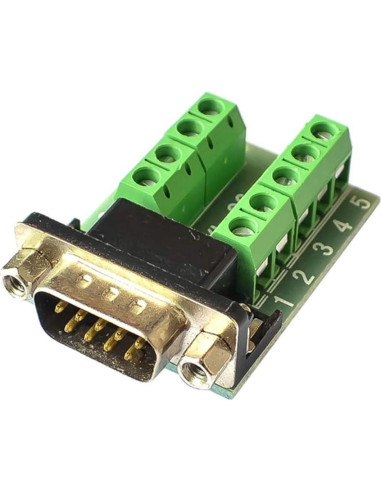 Adaptador DB9 Macho RS232 a Terminal HiLetgo - 2 Piezas