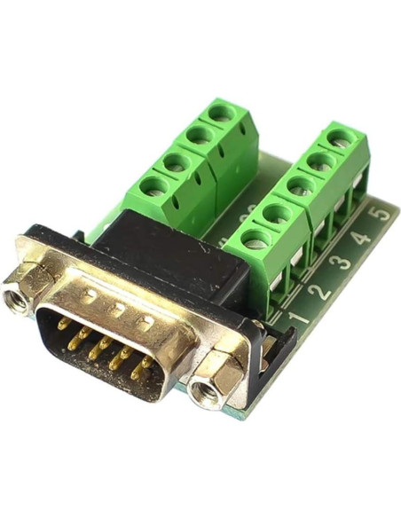 Adaptador DB9 Macho RS232 a Terminal HiLetgo - 2 Piezas