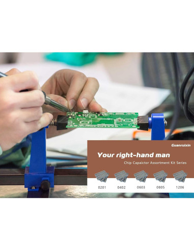 Kit de Capacitores Chip Guanruixin 2610PCS EIA 1206 1pF-100uF