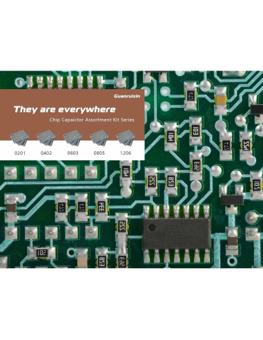 Kit de Capacitores Chip Guanruixin 2610PCS EIA 1206 1pF-100uF